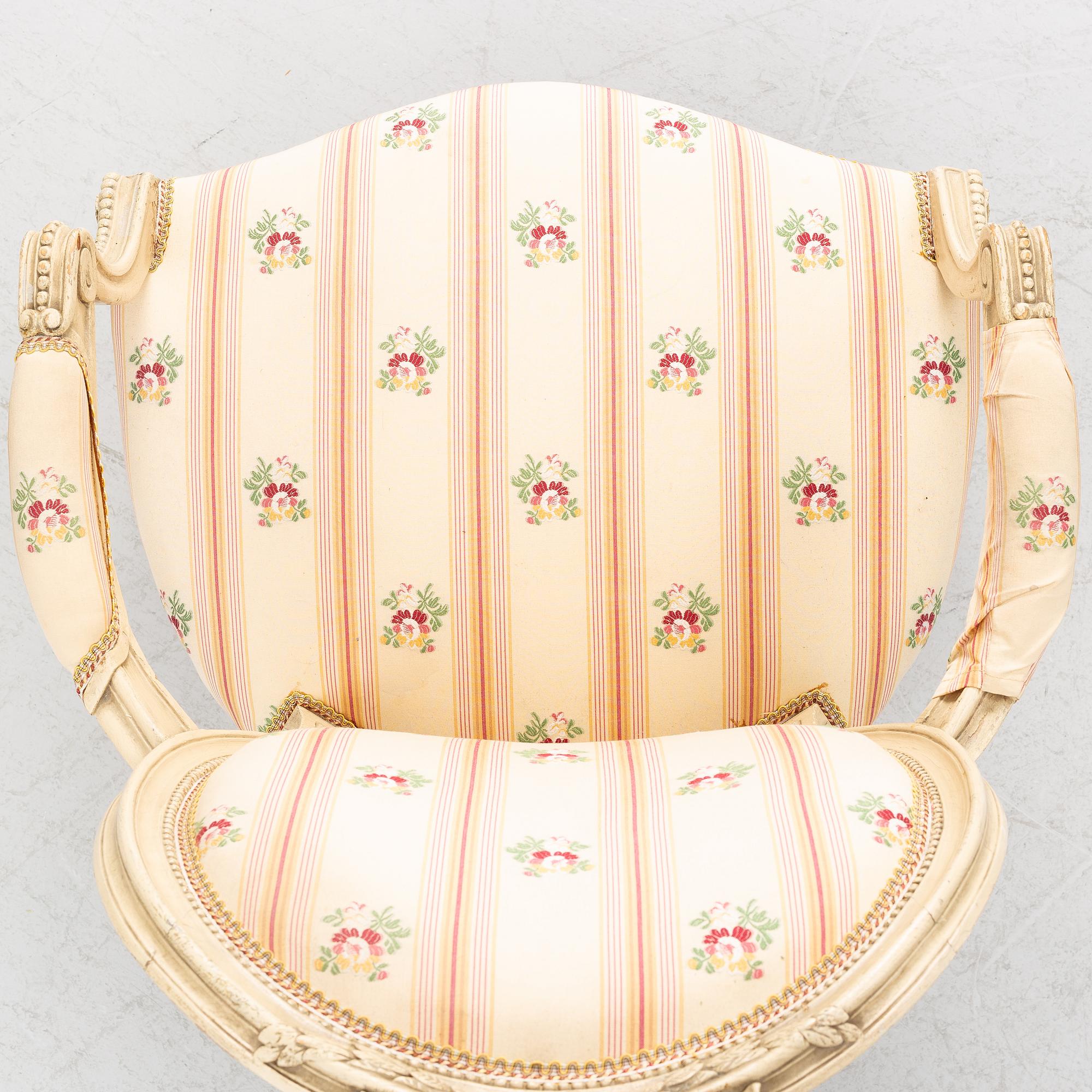 Soffgrupp, 3 delar, gustaviansk stil, 1900-talets första hälft.