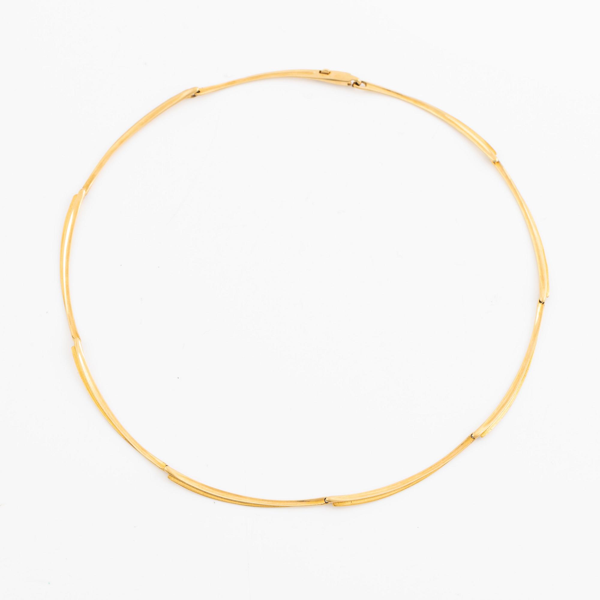 Lapponia, necklace 18K gold, Finland 1981. Design likely by Björn Weckström.