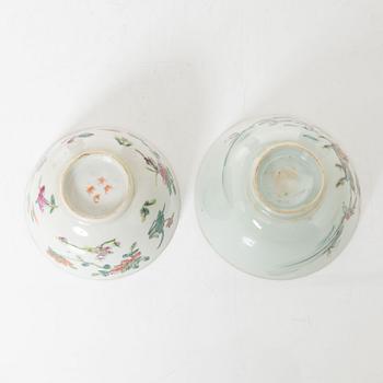 A group of  Chinese famille rose porcelain, around 1900.