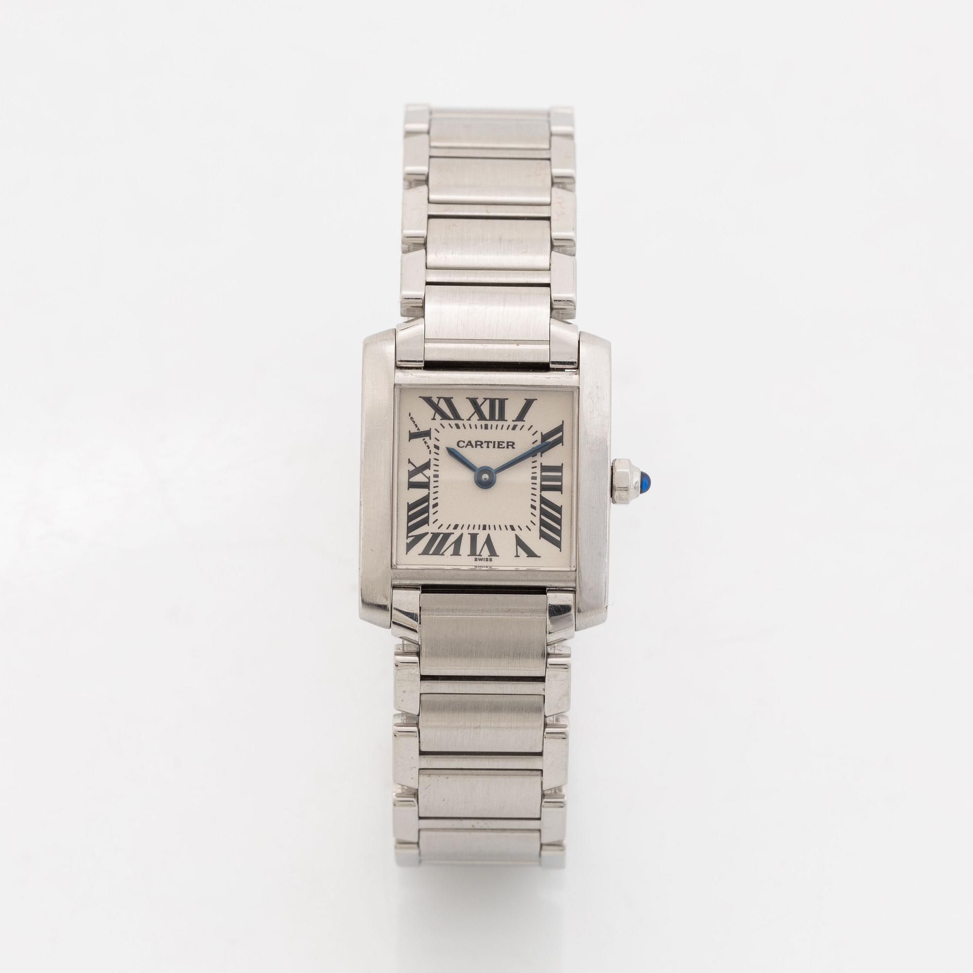 Cartier, Tank Francaise, wristwatch, 20,5 x 17,5 (24,5) mm.
