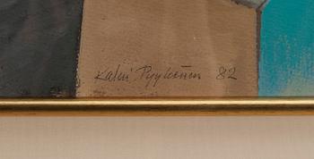 KALEVI PYYKÖNEN, gouache på papper, signerad och daterad 82.