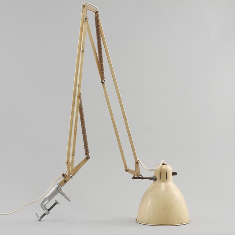 INDUSTRILAMPA, "Luxo 1001", Jacob Jacobsen, omkring 1900-talets mitt.