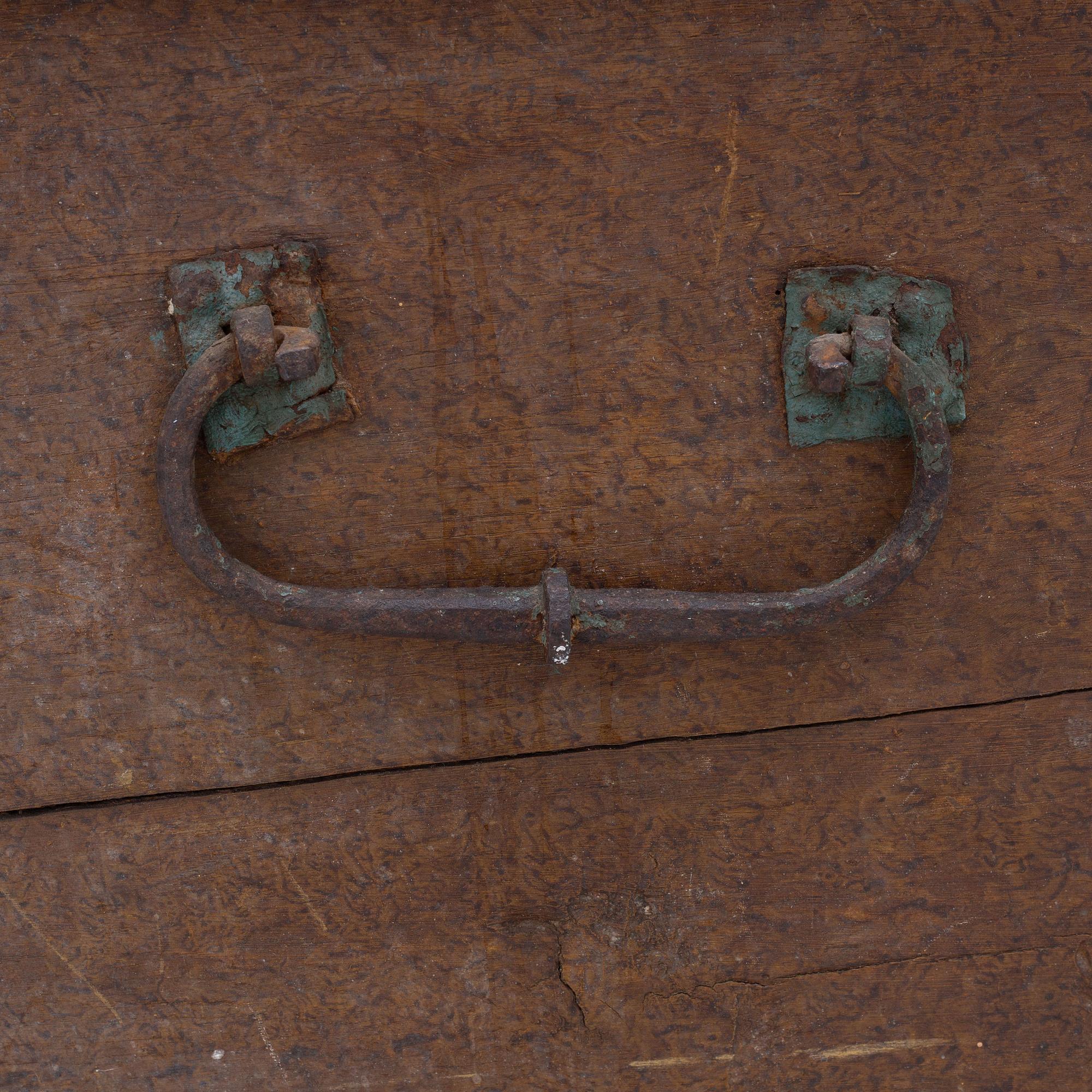 A swedish wooden chest, dated 1798.