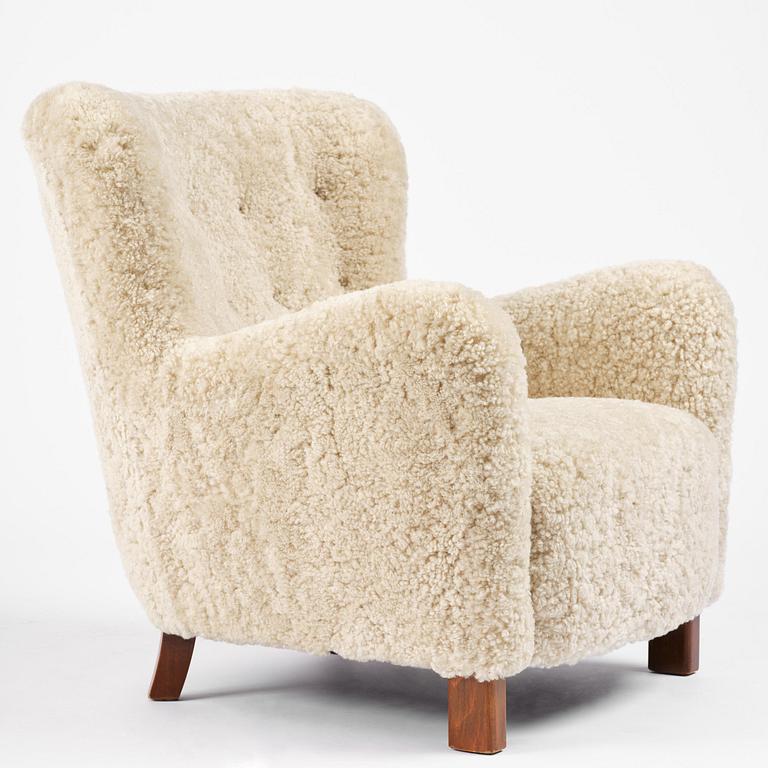 Danish Modern, fåtöljer, ett par, utförda av snickarmästare Peder Pedersen, Danmark, 1940-tal.