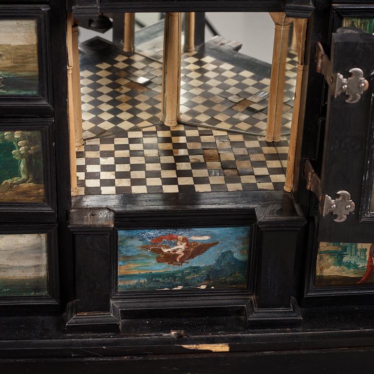 A Baroque landscape cabinet, presumably Flemish, second half of the 17th century.