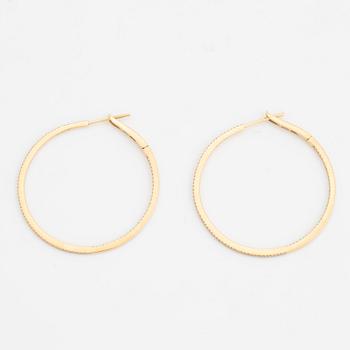 Sophie by Sophie, örhängen, hoops, 18K guld med diamanter.
