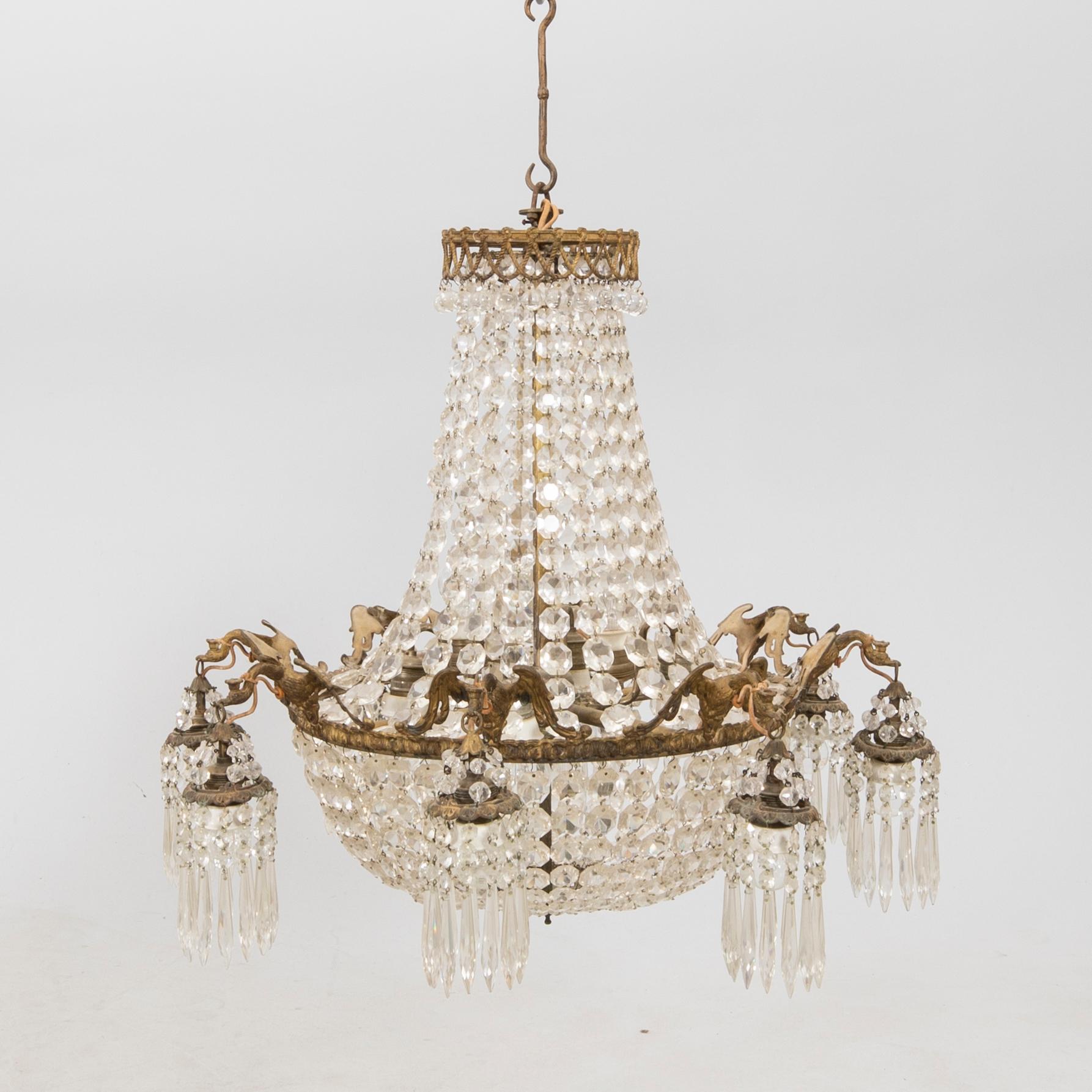 A chandelier around 1900.