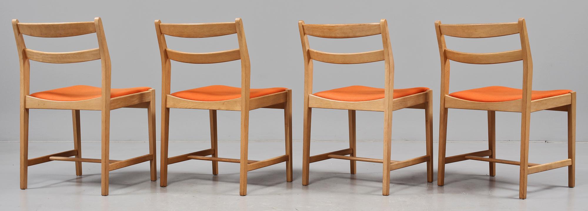 STOLAR, 4 st, "Ulvö orange", Bengt Ruda, Ikea, 1900-talets andra hälft.