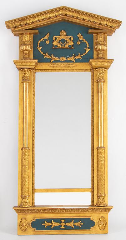 An Empire mirror by Johan Martin Berg (Gothenburg 1803- ca 1837).