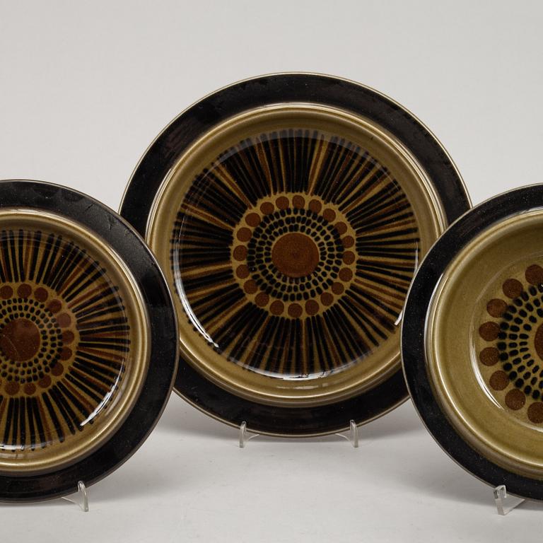 A stoneware dinner service, 62 pcs,  "Cosmos" by Gunnel Olin-Grönqvist for Arabia.