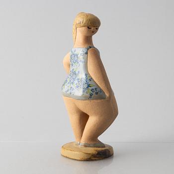 Lisa Larson, figurin, stengods, "Dora", ur serien "ABC-flickor", Gustavsberg.