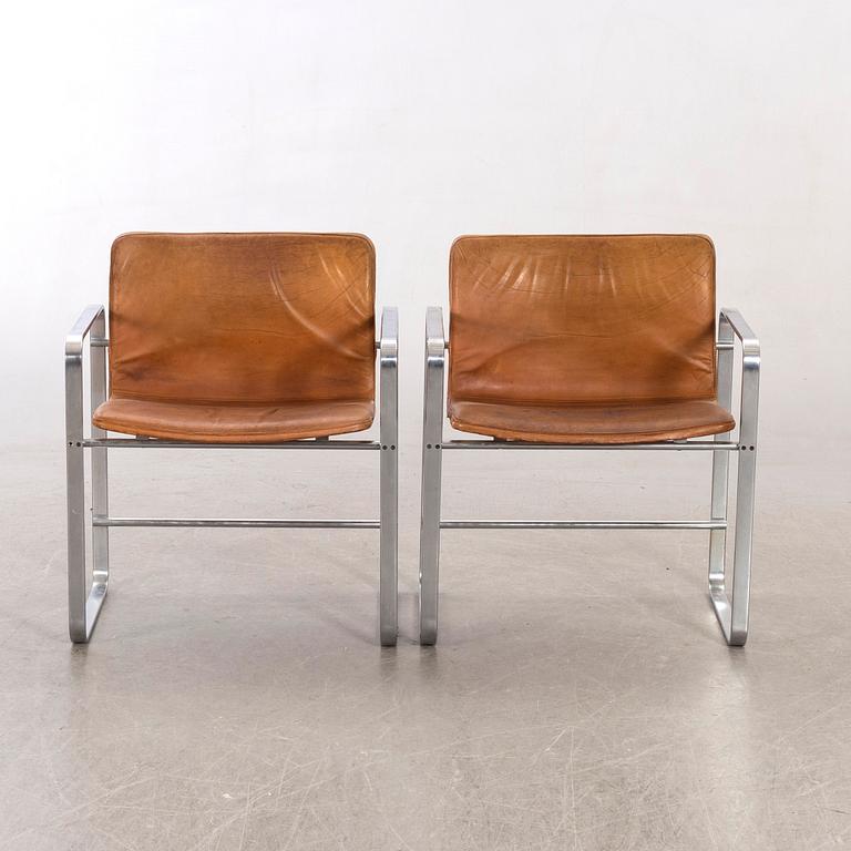 A pair of 20th century second half armchairs by Jörgen Lund & Ole Larsen.