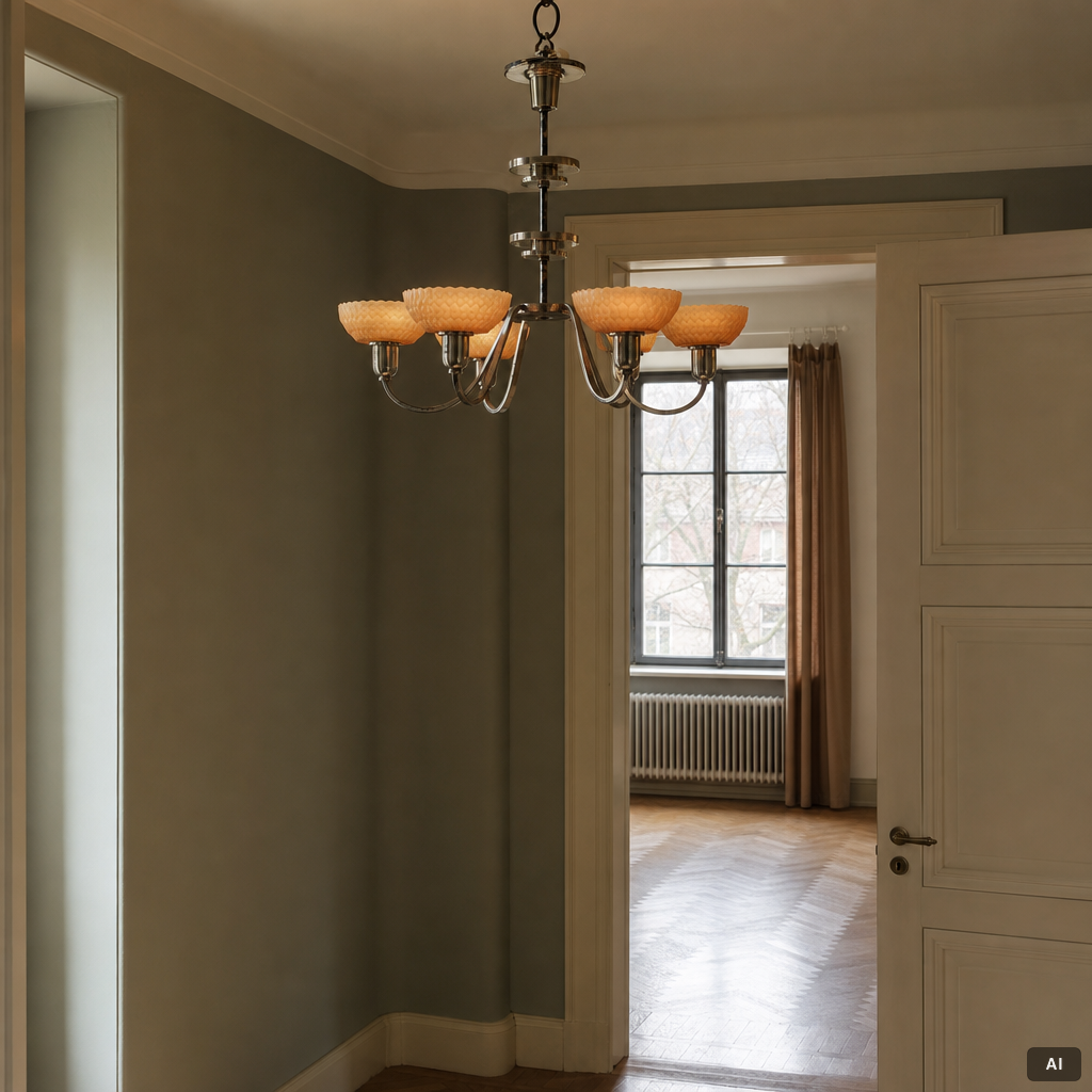 A Swedish ceiling lamp, 1930's.
