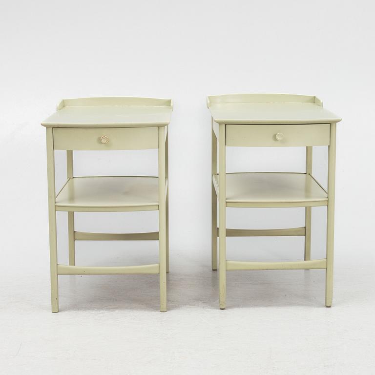 Carl Malmsten, a pair of bedside tables, "Birgitta", Bodafors, second half of the 20th century.