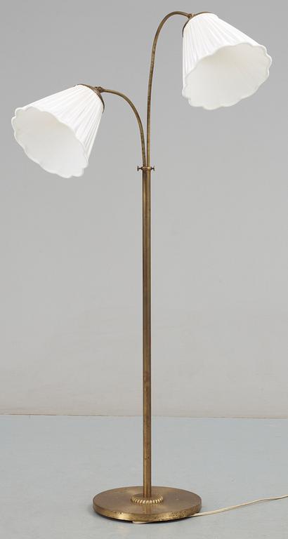 GOLVLAMPA, mässing, Sverige, 1940-tal.