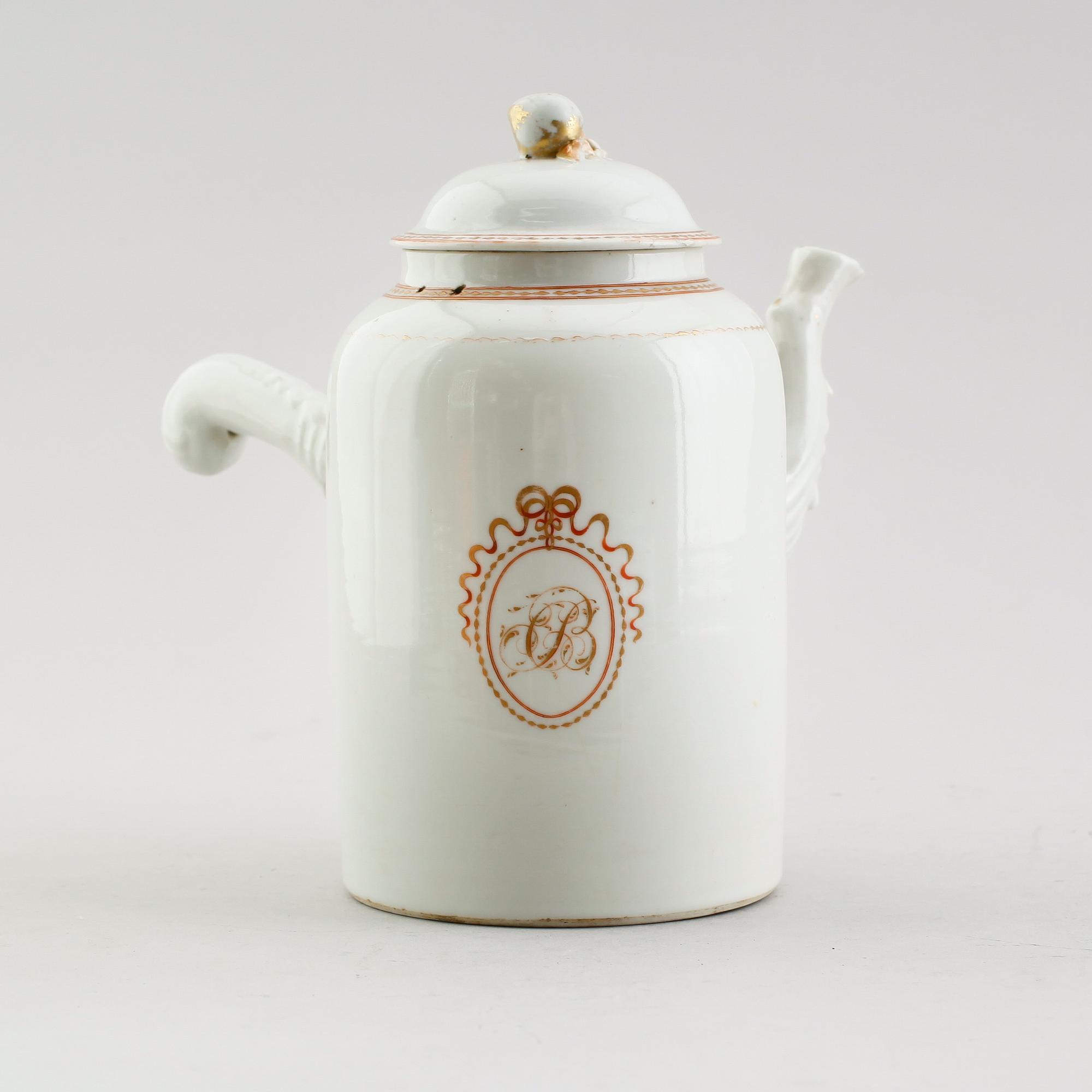 KAFFEKANNA, porslin, Kina, Qianlong 1736-1795.