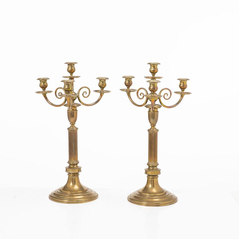 Pair of candelabra, No. 22, Skultuna Bruk.