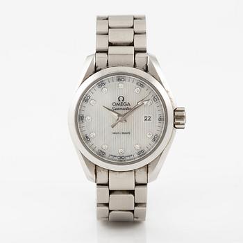 Omega, Seamaster, Aqua Terra, wristwatch, "Diamond Dial", 30 mm.