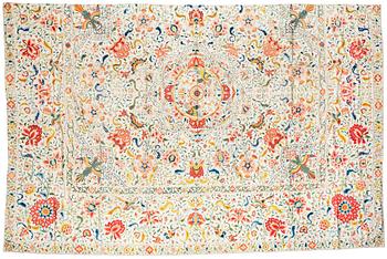 EMBROIDERY on silk. 291 x 189 cm. China 18th to 19th century.