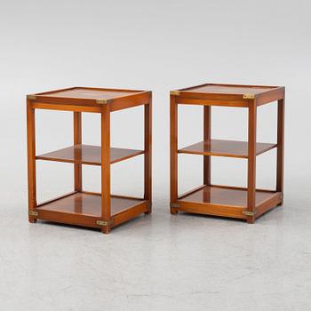 A pair of bedside tables, later part of the 20th Century.