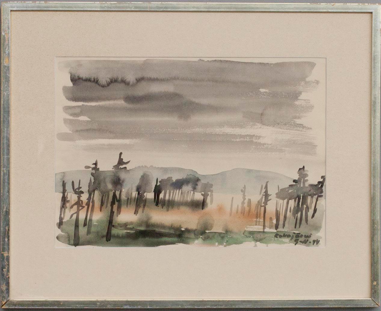 SVEN GRÖNVALL, akvarell, signerad och daterad Rukajärvi -44.