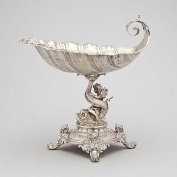 UPPSATSSKÅL, silver, möjligen Tyskland, 1800-tal. Vikt ca1064g.