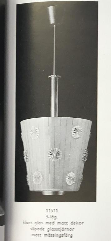 Harald Notini, a ceiling lamp model "11511", Arvid Böhlmarks Lampfabrik, Stockholm, 1940s.