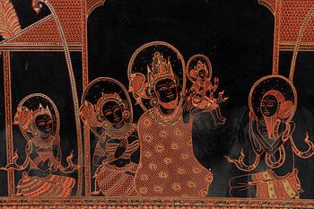 Lackarbete, Buddhas födelse, Burma (Myanmar), 1900-tal.