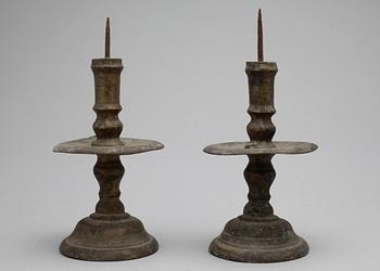 LJUSSTAKAR, ett par, barock, möjligen Holland, 1700-tal.