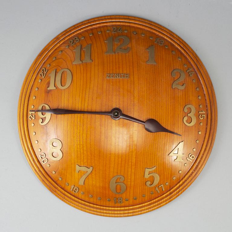 VÄGGKLOCKA, Zenith, 1900-talets mitt.