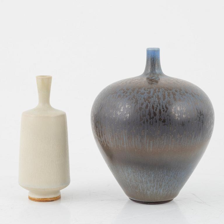 Berndt Friberg, three stoneware vases and a bowl, Gustavsbergs studio 1967-68, and Gustavsberg.