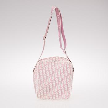 PINK MONOGRAM CANVAS No 1 TROTTER MESSENGER BAG.