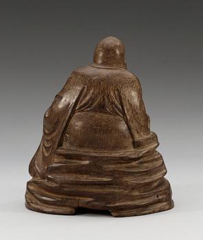 A bambu figure of Sholau, presumably late Qing dynasty (1644-1912).