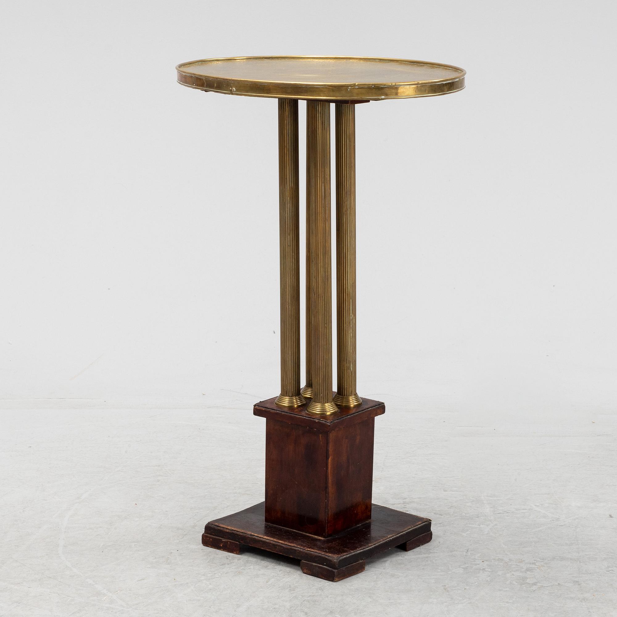 A brass side table, 1920's/30's.