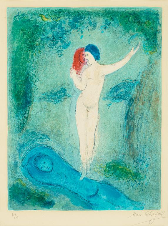 Marc Chagall, "Le baiser de Chloé", ur: "Daphnis et Chloé".