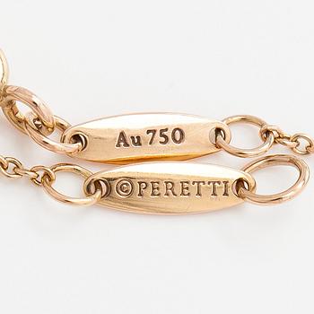 Tiffany & Co, an 18K gold 'Diamonds by the Yard' bracelet with a brilliant-cut diamond.