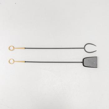 Gunnar Ander, a three piece set of fire utensils, second half of the 20th century.