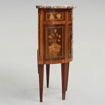 A Louis XVI Demi-lune commode by Fidelys Schey (master in Paris 1777-1788).