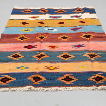 A RUG, kilim shiraz  217 x x 139 cm.