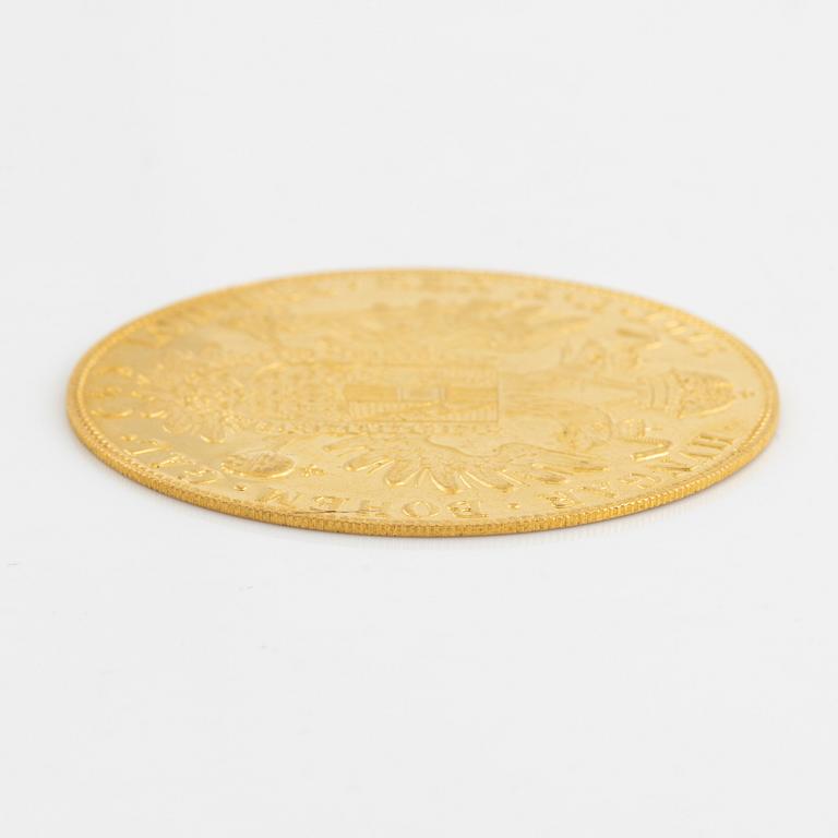 Guldmynt, Österrike-Ungern, 4 Ducat, 1915, senare prägling.