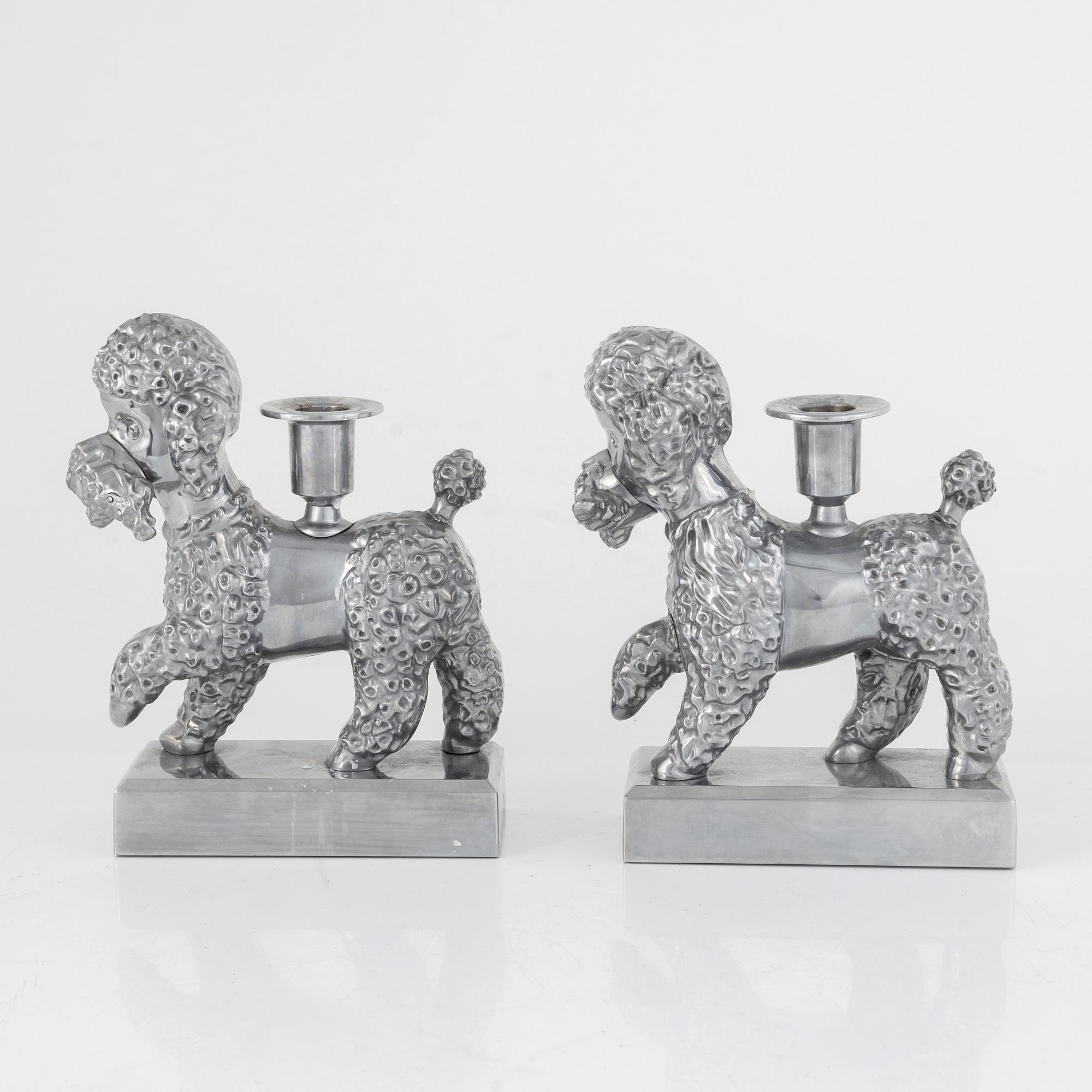 Per B. Sundberg, a pair of candlesticks, "Föremål", poodles, limited edition, Ikea 2018.