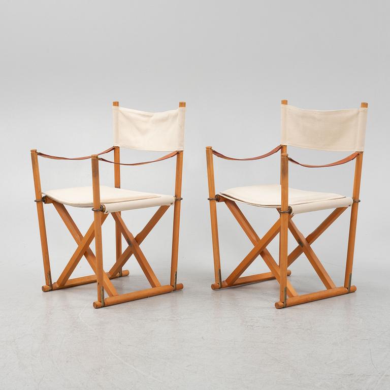 Mogens Koch, fällstolar/regissörsstolar, ett par, "MK16", Rud. Rasmussen, Danmark.