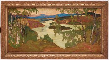 Helmer Osslund, "Vårstämning, Sollefteå" (Spring in Sollefteå, landscape from the northeast of Sweden).