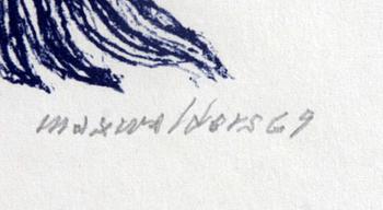 MAX WALTER SVANBERG, färglitografi, sign, numr 195/250 o dat- 69.