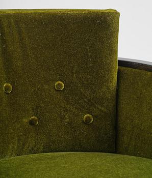 A pair of 1930s birch armchairs.