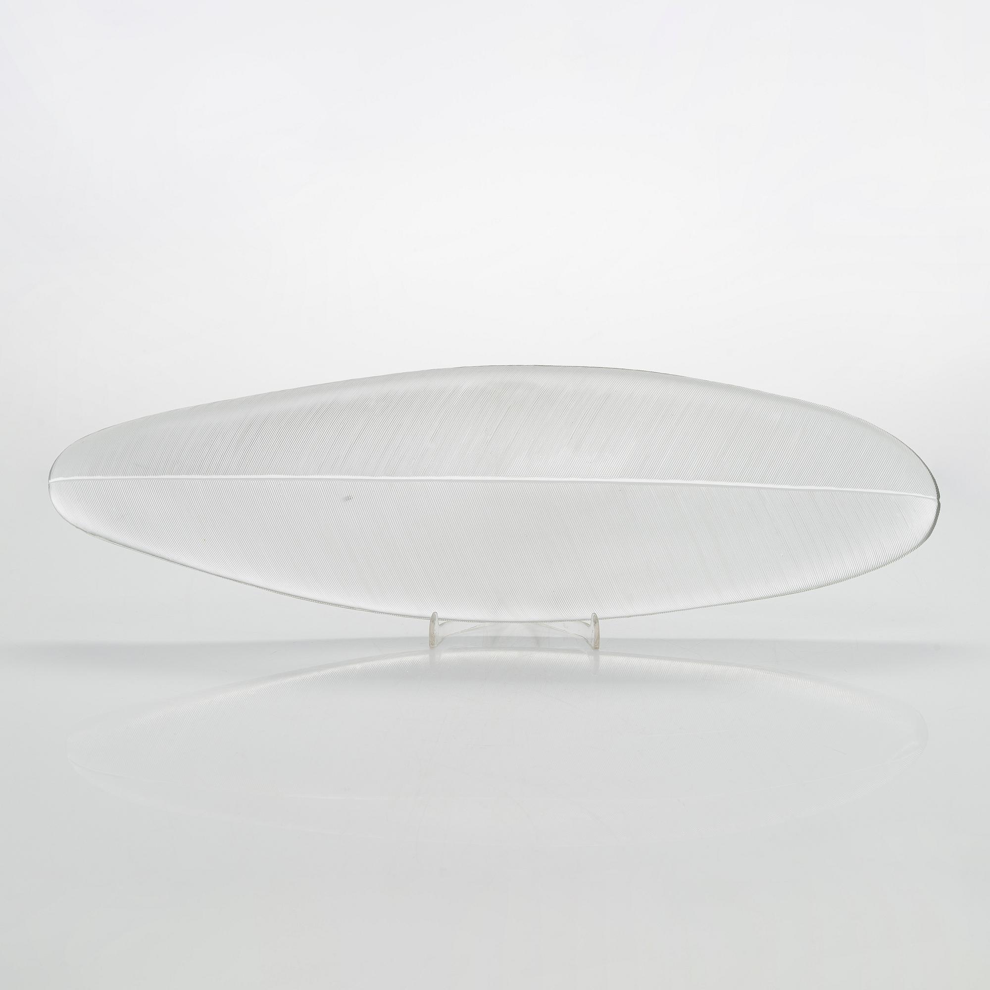 Tapio Wirkkala, a '3869' art object 'Feather' signed Tapio Wirkkala Iittala -55.