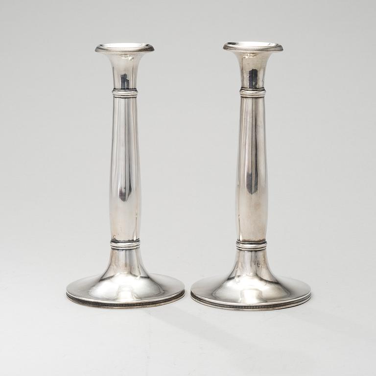 A PAIR OF CANDLESTICKS, silver, Wien 1836?, Benedict Ranninger.