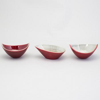 CARL-HARRY STÅLHANE, 8 skålar i flintgods, "California", Rörstrand, 1950-tal.