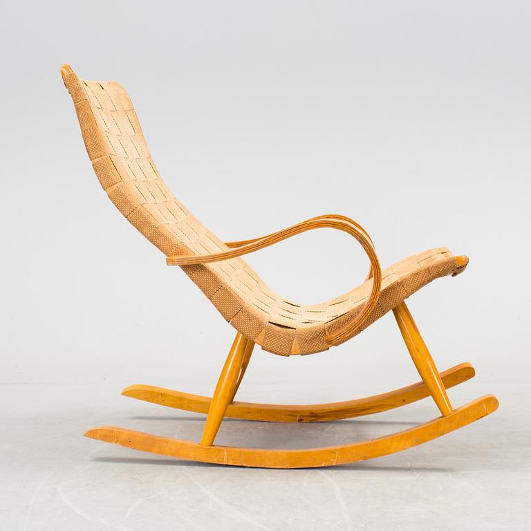 A birch rocking chair, 1940's.