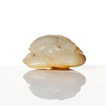 Figurin, jade. Qingdynastin, 1700-/1800-tal.